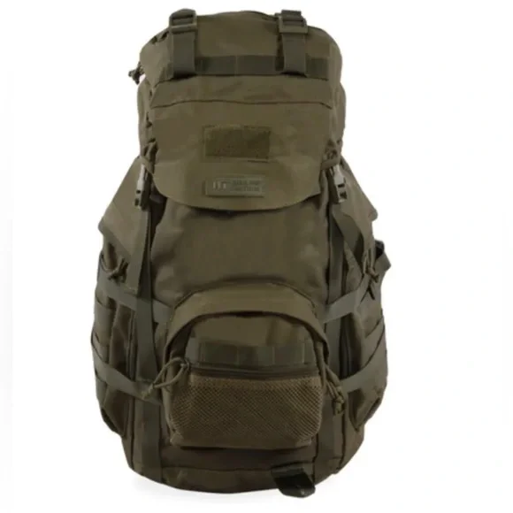 Highland Tactical Camping Backpack & Camo Boonie Bucket Hat